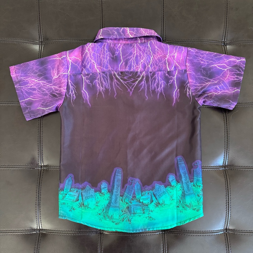 Monster Jam Grave Digger Monster Truck Boys Button Down Shirt Toddler 5T - Picture 2 of 3